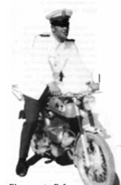 Jose Fernández (Fefo) en su moto Derbi