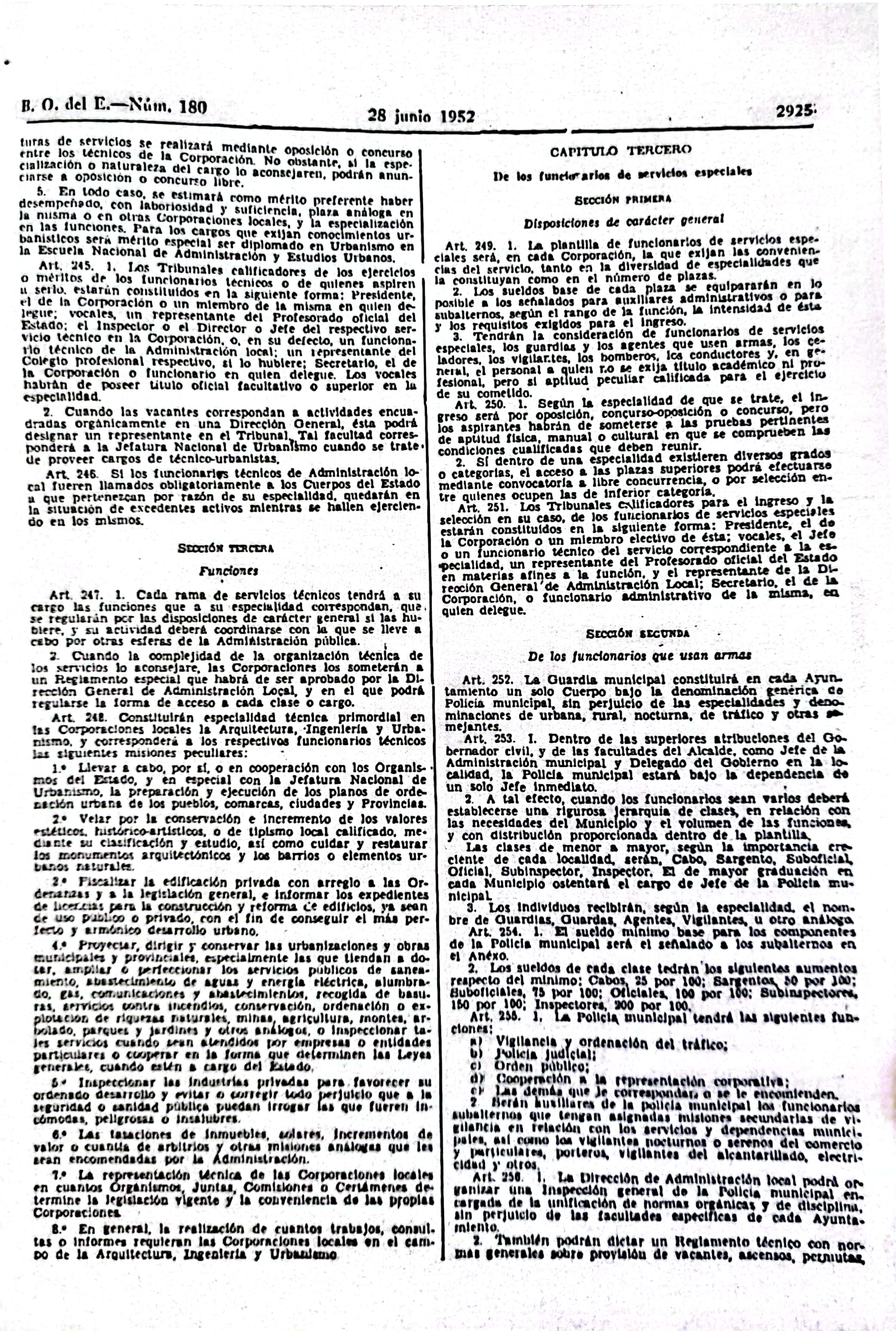 Página 2 del decreto de 1952